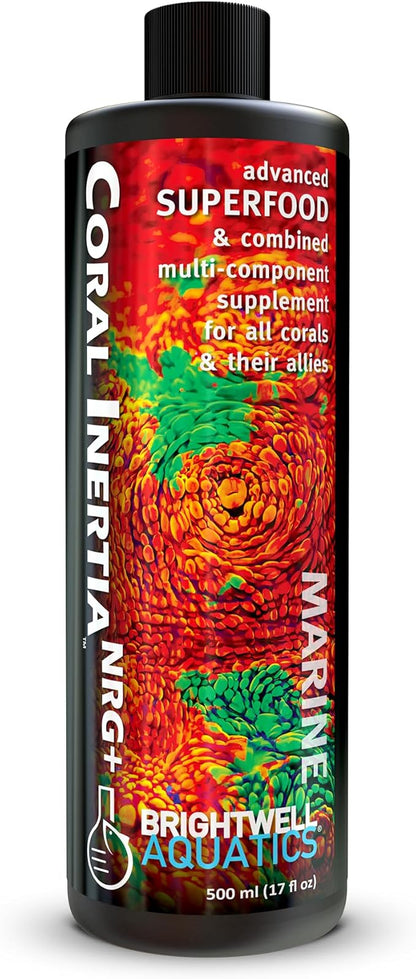 Brightwell Aquatics Coral Inertia NRG+ - All in One Coral Super Food and Multi Nutrient Supplement for All Corals and Their Allies - Aquarium Water Treatments, 500 ml