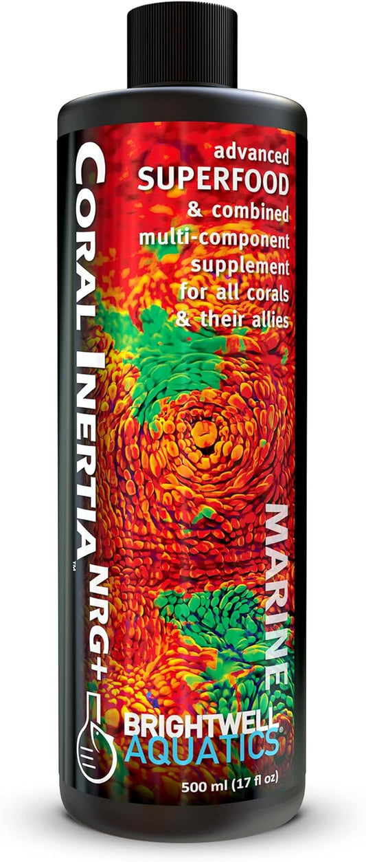 Brightwell Aquatics Coral Inertia NRG+ - All in One Coral Super Food and Multi Nutrient Supplement for All Corals and Their Allies - Aquarium Water Treatments, 500 ml