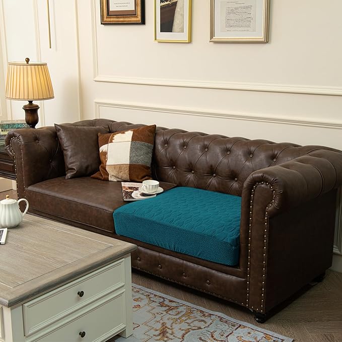 Nanbowang Waterproof Dog Bed Replacement, Washable Pet Pillow Cover, Quilted, Lovely Puppy Bed for Dog/Cat (35X44X6, Green)