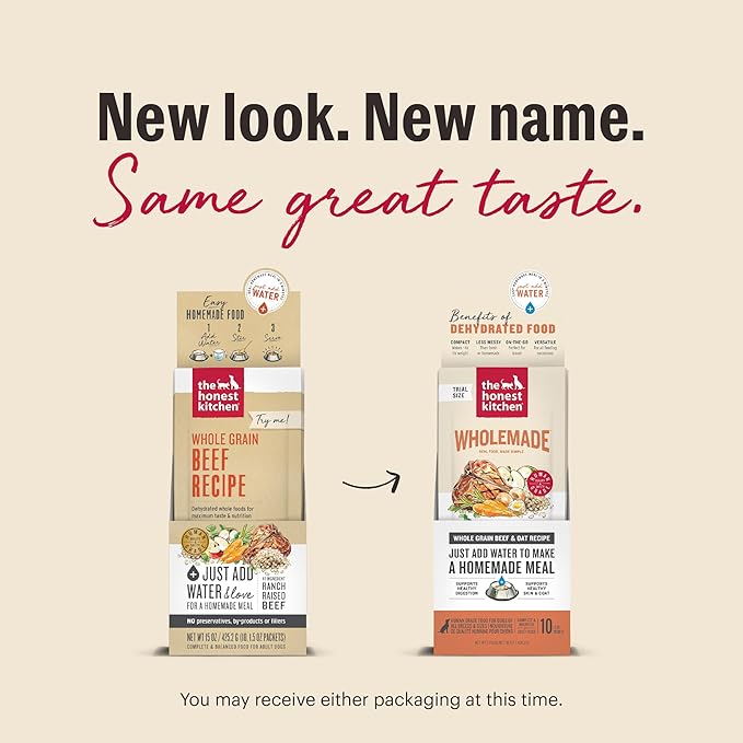 The Honest Kitchen Wholemade™ Whole Grain Beef & Oat Dog Food, 1.5 oz x10