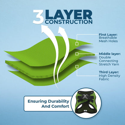 Best Pet Supplies Voyager Step-in Air Harness - All Weather Mesh, Reflective, No Pull Harness for Dogs, Cats - Secure with Hook & Loop Fastener, Buckle, Double D-Rings - Tone, S