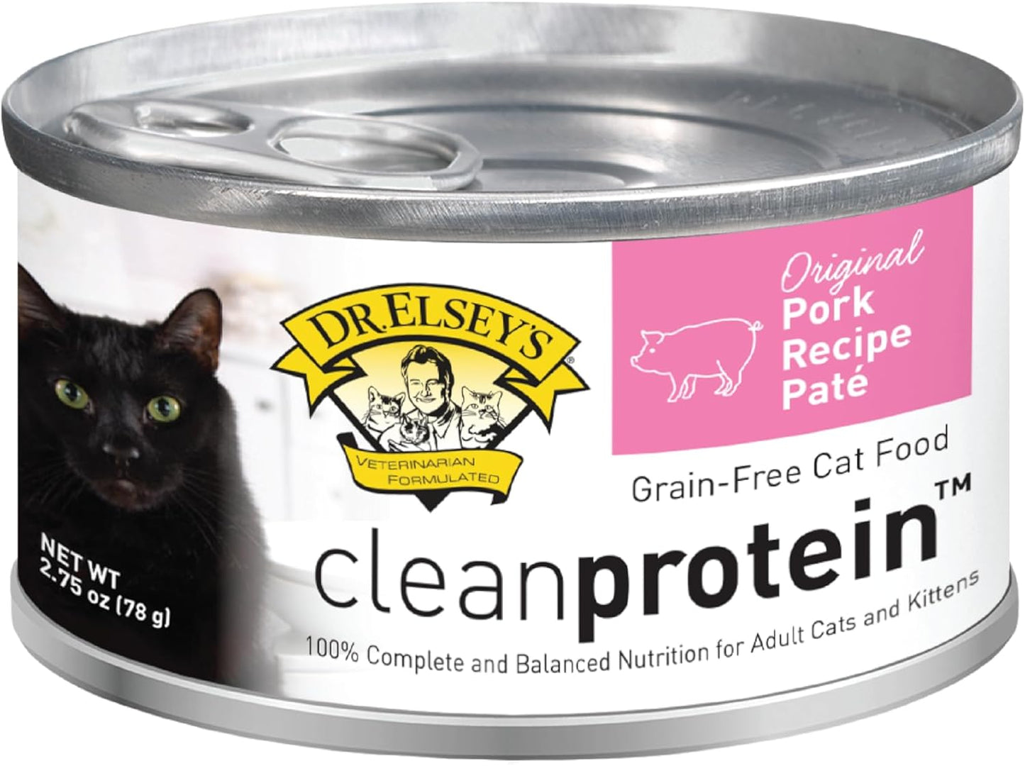 Dr. Elsey's cleanprotein Original Pork Recipe Wet Cat Food, 2.75 oz Can (Pack of 24)