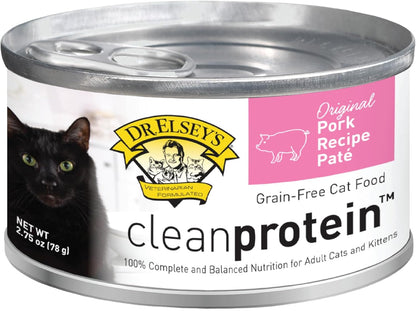Dr. Elsey's cleanprotein Original Pork Recipe Wet Cat Food, 2.75 oz Can (Pack of 24)