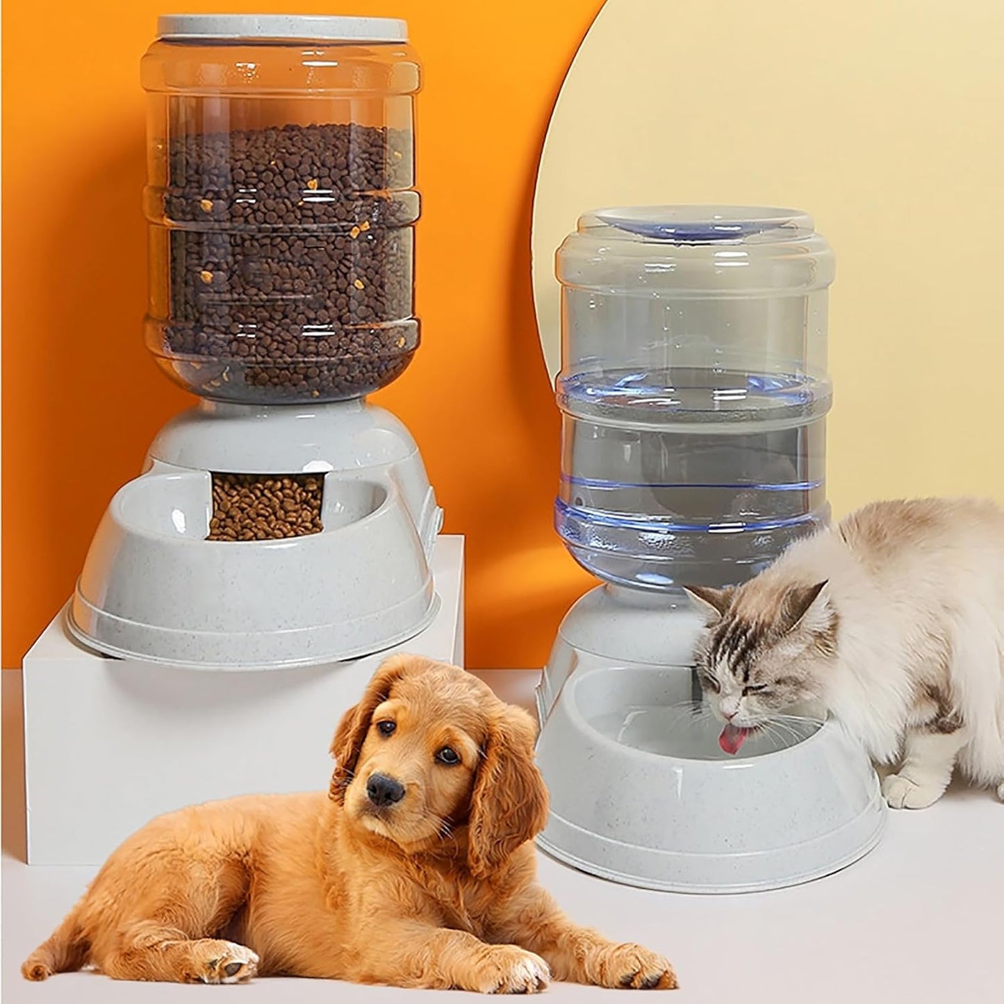 Pet Water Dispenser Station for Large Dogs and Cats,3 Gallon/11L Gravity Automatic Feeder, Cat Dog Water Fountain, Dog Water Bowl Dispenser,Large Breed Dog Drinking Fountain