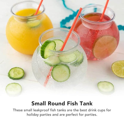 Plastic Fish Bowl, Heavy Duty Vase Sturdy Break Proof Clear Round Vase Fish for Candy, Carnival Games, Prizes, Centerpieces and Party Decoration Supplies BPA- L