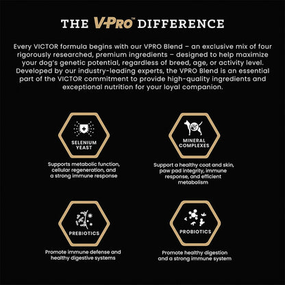 VICTOR Super Premium Dog Food – Professional Dry Dog Food – Super Premium Kibble with 26% Protein – Gluten-Free with Beef, Chicken & Pork Meals – for High Energy and Active Dogs & Puppies, 15lbs