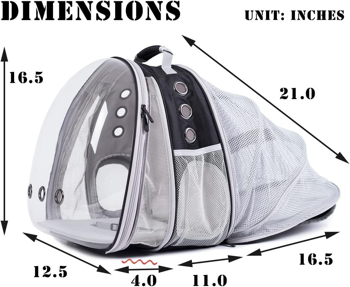 Dual Expandable Cat Backpack Carrier, Fit up to 20 lbs, Expandable Pet Carrier Backpack for Large Fat Cat and Small Puppy
