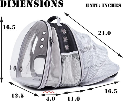 Dual Expandable Cat Backpack Carrier, Fit up to 20 lbs, Expandable Pet Carrier Backpack for Large Fat Cat and Small Puppy
