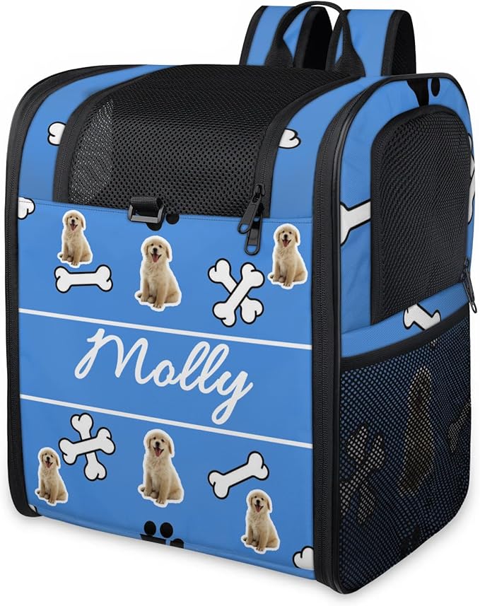 Cat Backpack Carrier-Customizable, Breathable Pet Carrier Backpack for Outdoor Travel/Vet Visits/Daily Use, Adjustable & Secure Design for Small Dogs and Cats Style9