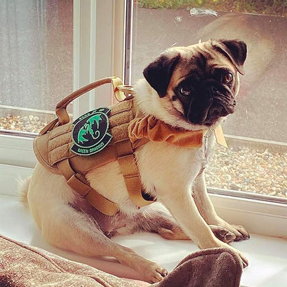 OneTigris Tactical Dog Harness,Puppy Harness with Handle, Military Vest for Small Dogs Outdoor Easy Control Training Walking