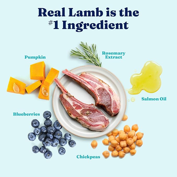 Solid Gold Toy & Small Breed Dry Dog Food Small Bites – Real Lamb, Grain Free, Gluten Free, High Fiber Healthy Kibble w/Probiotics for Gut Health & Digestion Support– All Ages NutrientBoost™ –11LB