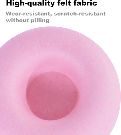 Large Cat Tunnel Bed for Indoor Cats with 3 Toys, Scratch Resistant Donut Cat Bed, Up to 30 Lbs (L 24x24x11, Pink)