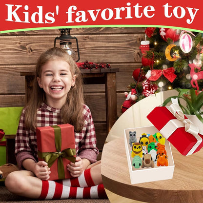 25 pcs Animal Figurines, 3D Printed Animal Figurines Set, Articulated, Party Favors, Pocket Fidget Toys Bulk, Goodie Bag Stuffers, Gifts for Boys Girls Toddlers, Office Desk Pets, Classroom rewards