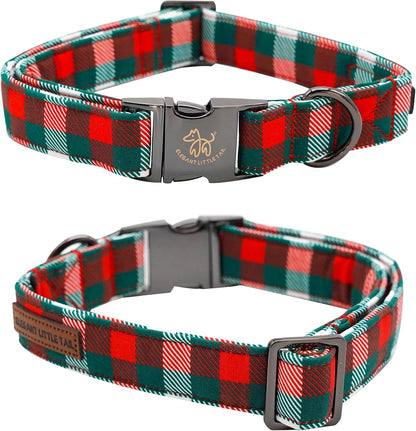 Elegant little tail Dog Collar, Christmas Gingerbread Man Print Pink Pet Collar Cute Dog Collars Male or Female Pet Gift Adjustable Dog Collar for Medium Dogs