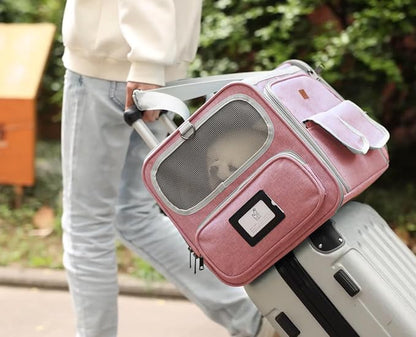 Cat Carriers Soft Pink Small Dogs Carrier Airline Approved,Expandable Pet Bags Softsides Small Dogs Puppy Kitties Rabbit Bunny Carriers Bag Small Animals Travel Outdoor Carry Kennel