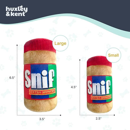 Huxley & Kent Funny Dog Toy w/Squeaker – Power Plush Squeaky Dog Toys for Small, Medium & Large Dogs – Soft Stuffed Animal for Indoor Play & Fetch - Snif, Large