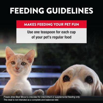 Northwest Naturals Freeze-Dried Beef Blood Functional Topper - for Dogs & Cats - Healthy, 1 Ingredient, Human Grade Ingredients, All Natural, Proudly Made in USA, 3.5 Oz (Pack of 2)