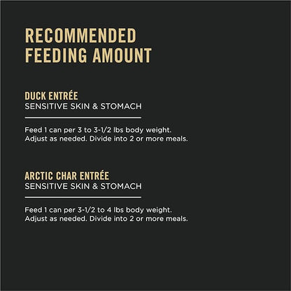 Purina Pro Plan Sensitive Skin and Stomach Wet Cat Food Variety Pack, Duck and Artic Char Entrees - (Pack of 24) 3 oz. Cans