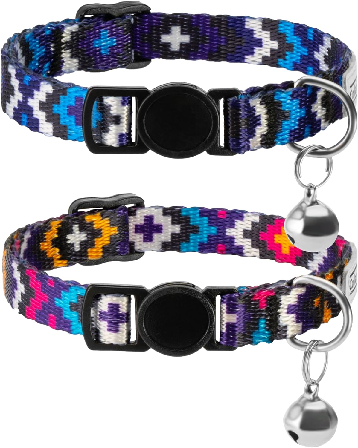 CollarDirect Cat Collar Breakaway with Removable Bell Set of 2 PCS