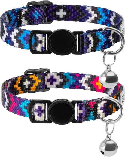 CollarDirect Cat Collar Breakaway with Removable Bell Set of 2 PCS