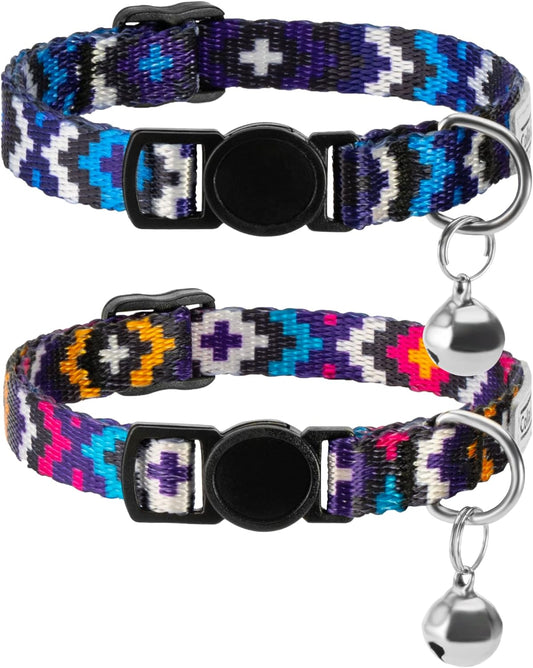CollarDirect Cat Collar Breakaway with Removable Bell Set of 2 PCS