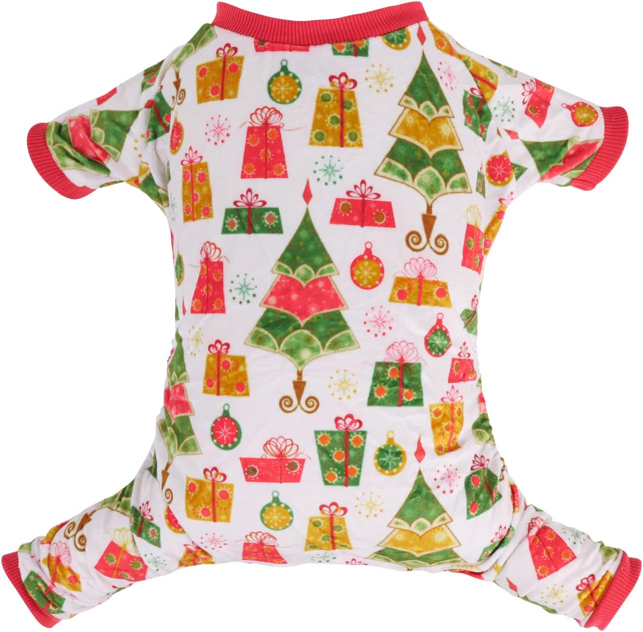 CuteBone Small Dogs Christmas Outfit Soft Puppy Onesies Pjs Dog Pajamas Pet Coat Cat Apparel Comfy Doggie Jumpsuit Bodysuit for All Seasons P17XS