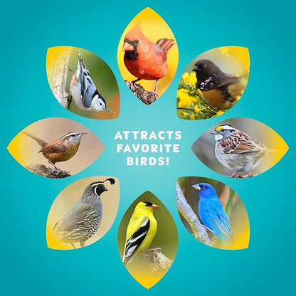 Audubon Park Waste Free Wild Bird Seed – 12 lb. No Mess Blend with Sunflower Hearts & Peanut Pieces – Bird Food for Outside Feeders