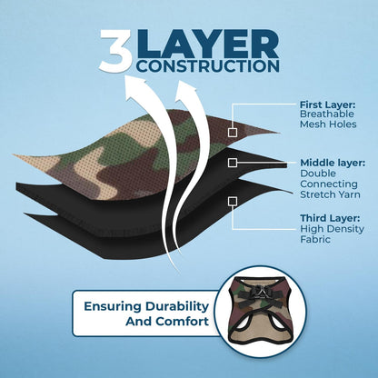 Best Pet Supplies Voyager Step-in Air Harness - All Weather Mesh, Reflective, No Pull Harness for Dogs, Cats - Secure with Hook & Loop Fastener, Buckle, Double D-Rings - Army/Black Trim, XXS