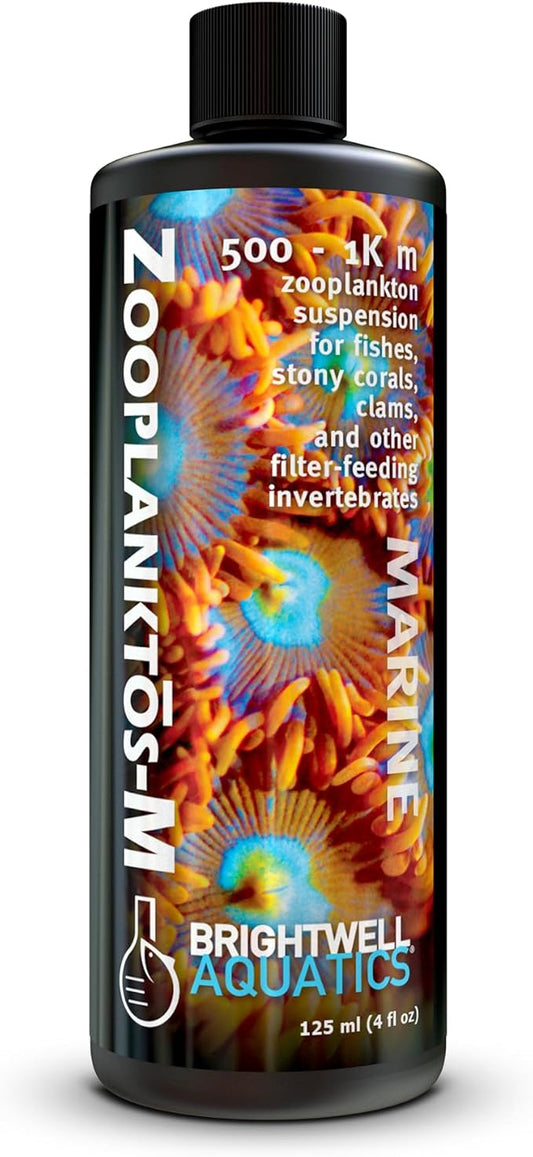 Brightwell Aquatics Zooplanktos-M - Zooplankton Food Supplement for Marine and Reef Aquariums 125-ml