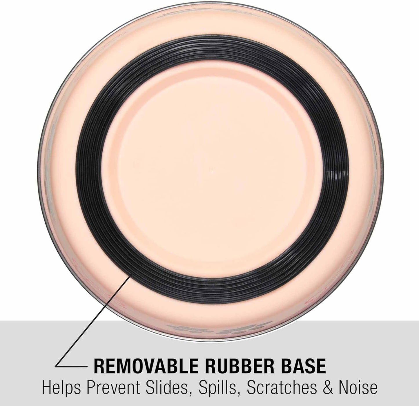 Loving Pets Bella Dog Bowls- Stainless Steel Dog & Cat Bowls - Spill Proof Dog Food Bowl, Cat Bowl, Puppy Essentials & Pet Supplies Great for Home & Travel (Medium 20-35 lbs, Paparazzi Pink)