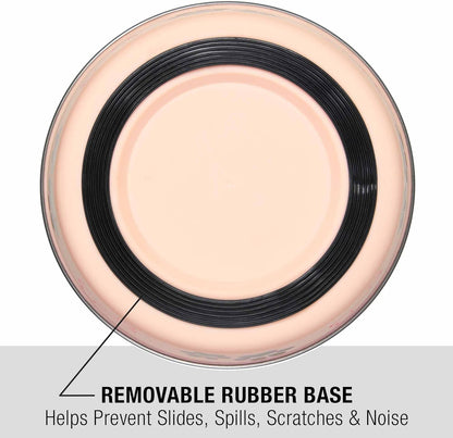 Loving Pets Bella Dog Bowls- Stainless Steel Dog & Cat Bowls - Spill Proof Dog Food Bowl, Cat Bowl, Puppy Essentials & Pet Supplies Great for Home & Travel (Medium 20-35 lbs, Paparazzi Pink)