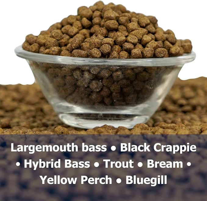 Natural Waterscapes Game Fish Food Variety | Pond and Lake Fish Food Pellets | 22 lb Bag | Feed to Bass, Bluegill, Trout, Catfish, tilapia | Floating Pellets