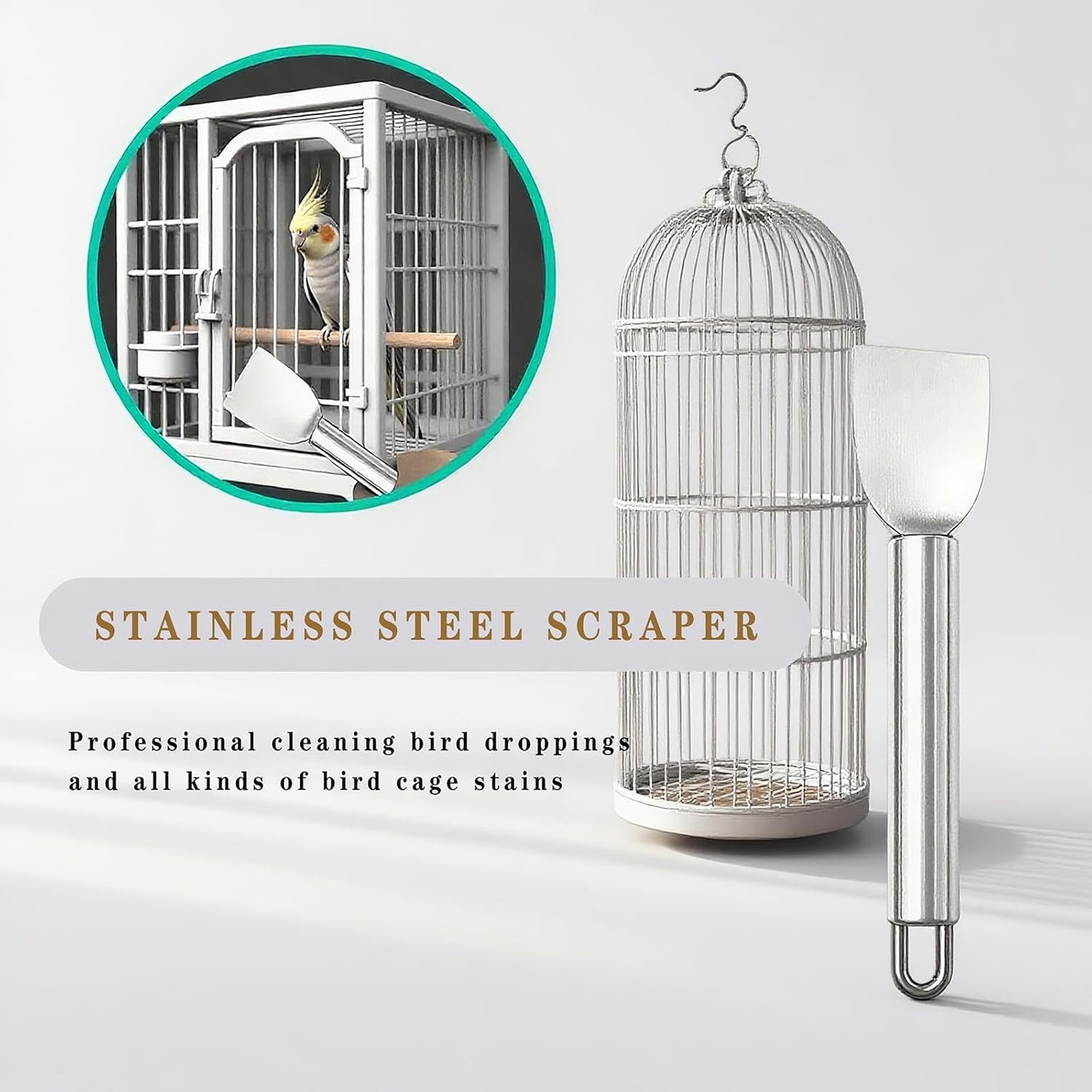 5-Piece Bird Cage Cleaning Brush Tool Set, Bird Cage Cleaner, Pet Cage Cleaning Kit, Suitable for Bird Cages, Rabbit Cages, Hamster Cages, Parrot Cages, and Other Small Pet Cage Accessories