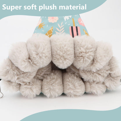 Wontee Bird Nest House Winter Warm Hanging Hammock Bird Bed Snuggle Hut for Parakeets Budgies Caique Conures Cockatiels (Large, Blue)