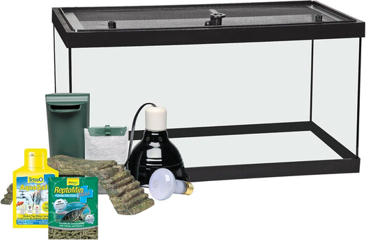 Tetra ReptoHabitat Kit for Aquatic Reptiles and Amphibians, 15 Gallons, Create a Home for Aquatic Juvenile Turtles, Frogs, Newts and Salamanders, 24.4 x 12.5 x 12.7 inches