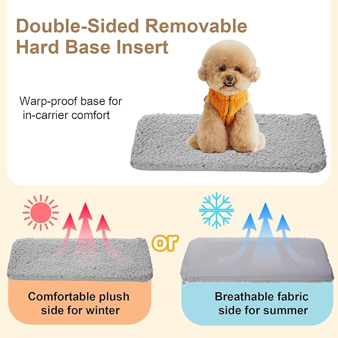 Dog Purse Carrier for Small Dogs Cats Rabbits Up to 15lbs, Lightweight Pet Sling Carriers with Crossbody Strap, Portable Puppy Soft Sided Tote Bag Carrier for Vet,Hiking,Travel Gray