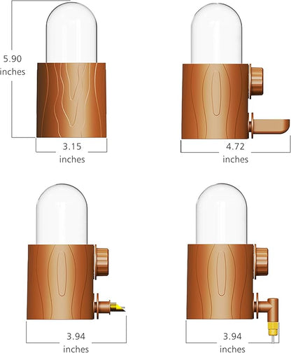 Small Animal Feeder Set for Cage, Hanging Food Bowl and Water Dispenser with 3 Different Nozzles for Puppy Kitten Rabbit Bird Guinea Pigs Chinchilla Ferret Hedgehog Pet