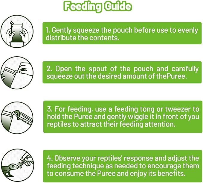 Gecko Bearded Dragon Food Insect Puree, Silkworm Paste Reptile Food Made with Fresh Insects