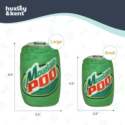 Huxley & Kent Funny Dog Toy w/Squeaker – Power Plush Squeaky Dog Toys for Small, Medium & Large Dogs – Soft Stuffed Animal for Indoor Play & Fetch - Mountain Poo, Small