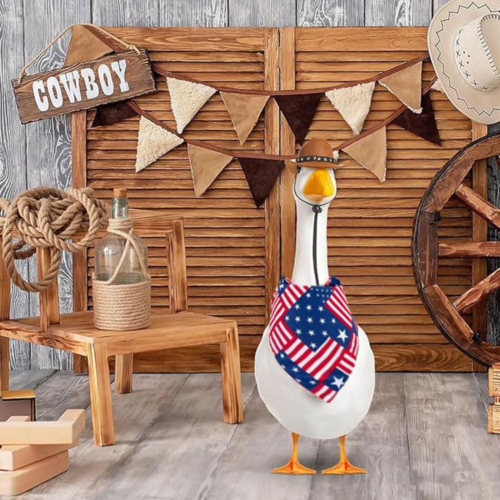 Dog Cowboy Hat Mini Brown Independence Day Costume 4th of July Pet Bandana Halloween Costume for Cat Size S