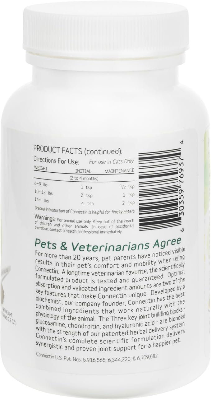 InClover Connectin Natural Hip & Joint Supplement for Dogs with Glucosamine, Chondroitin & Hyaluronic Acid - Powder for Dog Mobility, Comfort & Active Lifestyle Support, 3.oz