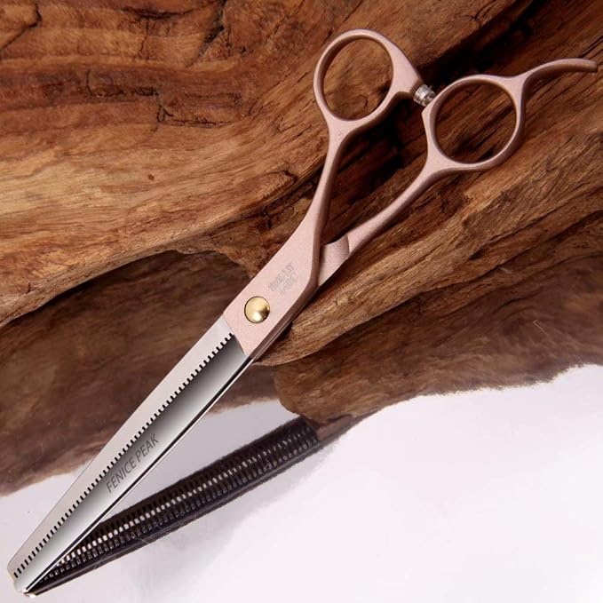 Fenice Peak Professional Thinning Scissors for Dog Cat 7/7.5'' Pet Grooming Scissors 440C Stainless Steel Thinning Shears for Dogs 50/56 Teeth