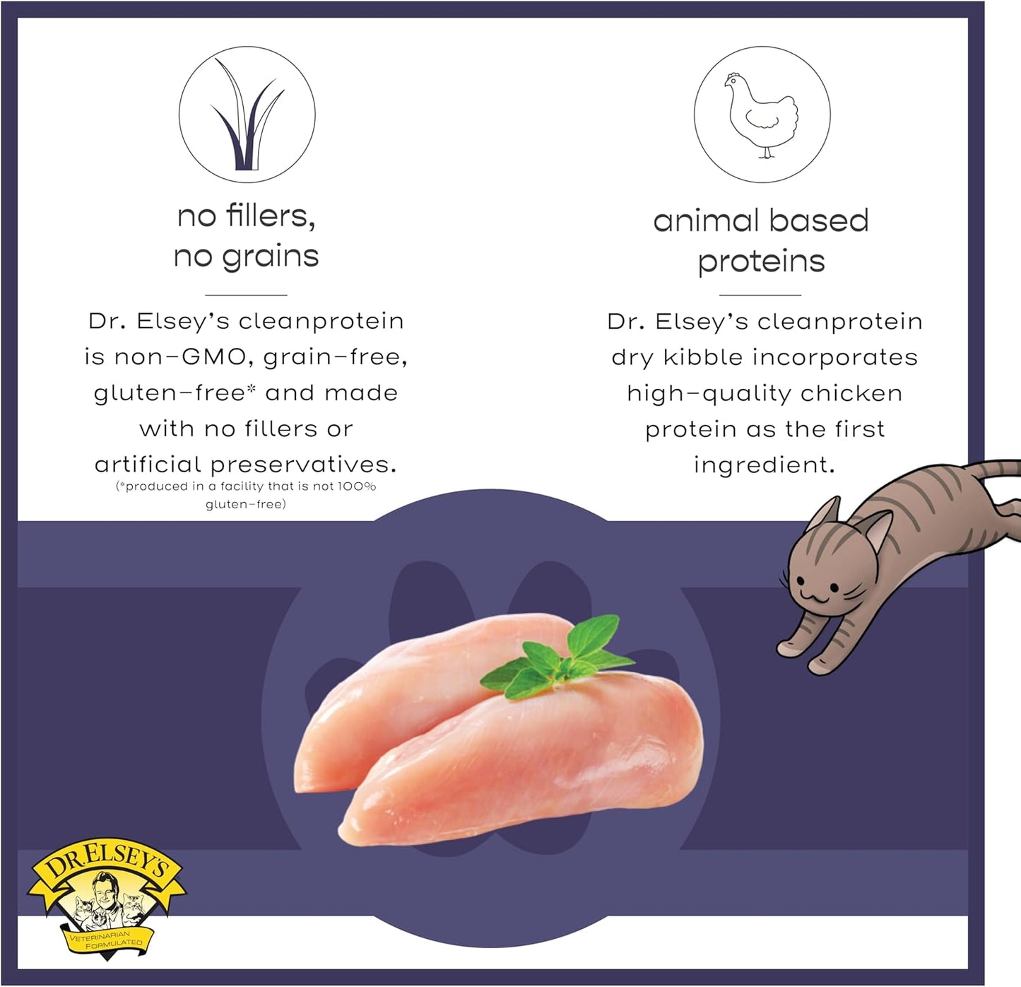 Dr. Elsey's cleanprotein Chicken Recipe Wet Cat Food, 2.75 oz Can (Case of 24)