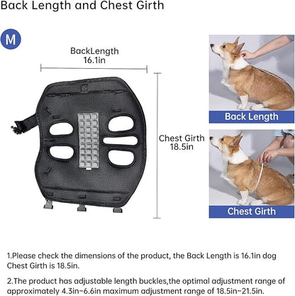 Dog Backpack Carrier for Small Dogs,Dog Lift Harness,Adjustable Padded Breathable Straps for Dogs, Disabled, Joint Injuries, Arthritis,M(8.5-17.5LBS)