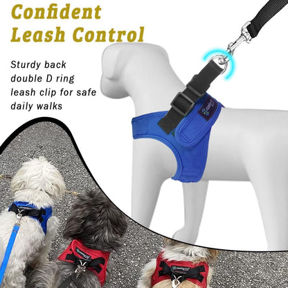 Comfort Fit Dog Harness Soft Padded No Pull Harness with Adjustable Buckles for Small Medium Large Dogs Step in Pet Vest with Easy Control Handle for Walking Jogging Running Training Dogs & Puppies