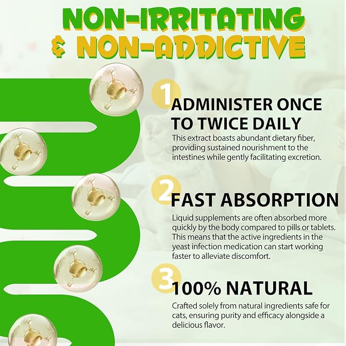 Cat Constipation Treatment, Cat Probiotic Supplements, Constipation Relief for Cats, Promotes Digestive Health, Improve Immunity, Vitamins for Cats with 6 Probiotics 60ml