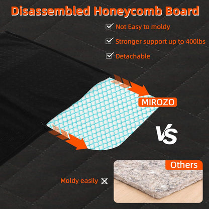 MIROZO Dog Seat Cover,Back Seat Extender for Dogs,600D Heavy Durable Dog Seat Cover,Waterproof Car Pet Backseat Protector,Large Space Travel Bed with 3-Fold Bottom for Car Mid-Size SUV/Small Truck