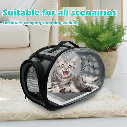Carrier Bag for Guinea Pig,Portable Small Animal Carriers Pouch,Outgoing Rabbit Travel Carrying Case with 10PCS Disposable Underpads Breathable & Transparent for Hamster Bird Squirrel