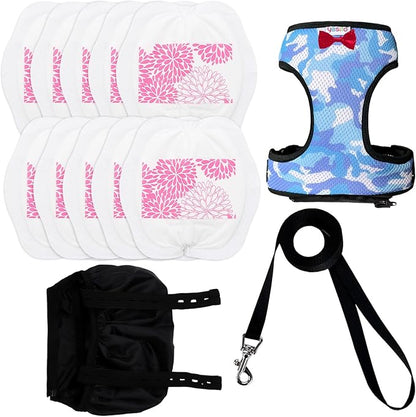 Chicken Harness Diaper Set with Leash – Adjustable & Durable Training Aid for Geese/Ducks | Washable Mesh for Safe Outdoor Exploration