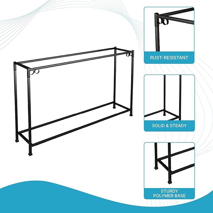 TITANEZE 55 Gallon Double Aquarium Stand (2 Stands in 1), Fish Tank Stand, Bird Cage Stand, 50.5" W x 32" H x 13" D